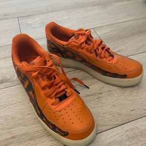 Nike Air Force Orange Skeleton